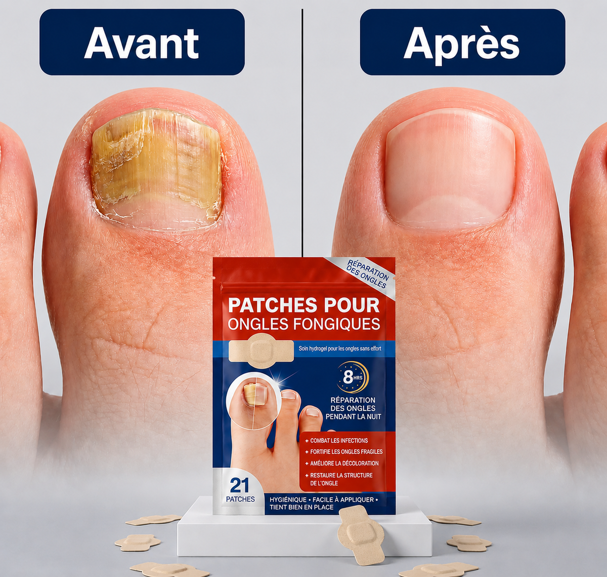 Bellia's -Patchs Réparateurs pour de Plus Beaux Ongles de Pieds